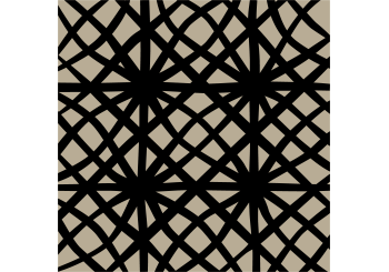 Abstract Criss Cross Lines Black on Tan Print