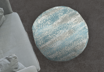 Abstract Soft Hues Gray Teal Pouf