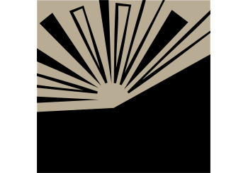 Tropical Leaves 2 Black on Tan Modern Art Print