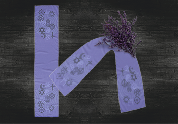 Interfaith Minister Stole (Muted Purple) Scarf