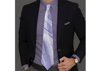 Lavender Abstract Watercolor Neck Tie