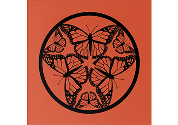 Monarch Butterflies - Wildlife Circle Series Acrylic Print