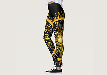 Sun Mandala Leggings - Black