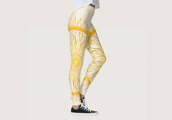 Sun Mandala Leggings - Off-White